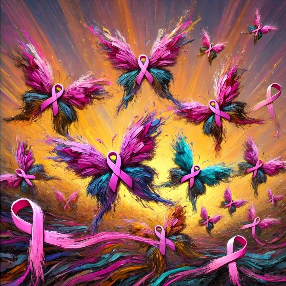 Pink and White Breast Cancer Awareness Month of October - Picture 4 of 12